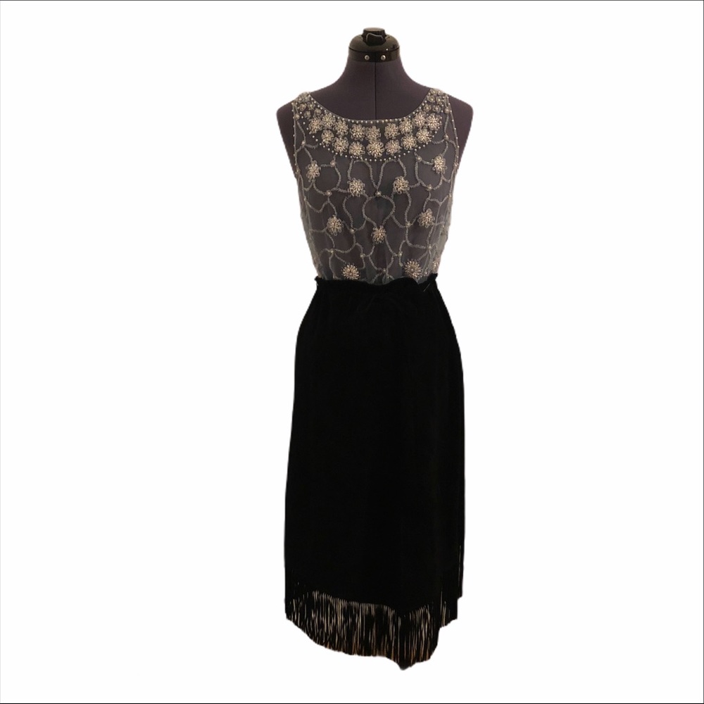 2/$25 sale Leather fringe maxi skirt